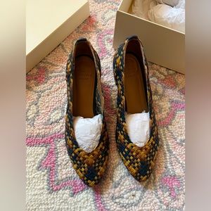 Sezane Anya Blue Multi Low Heels